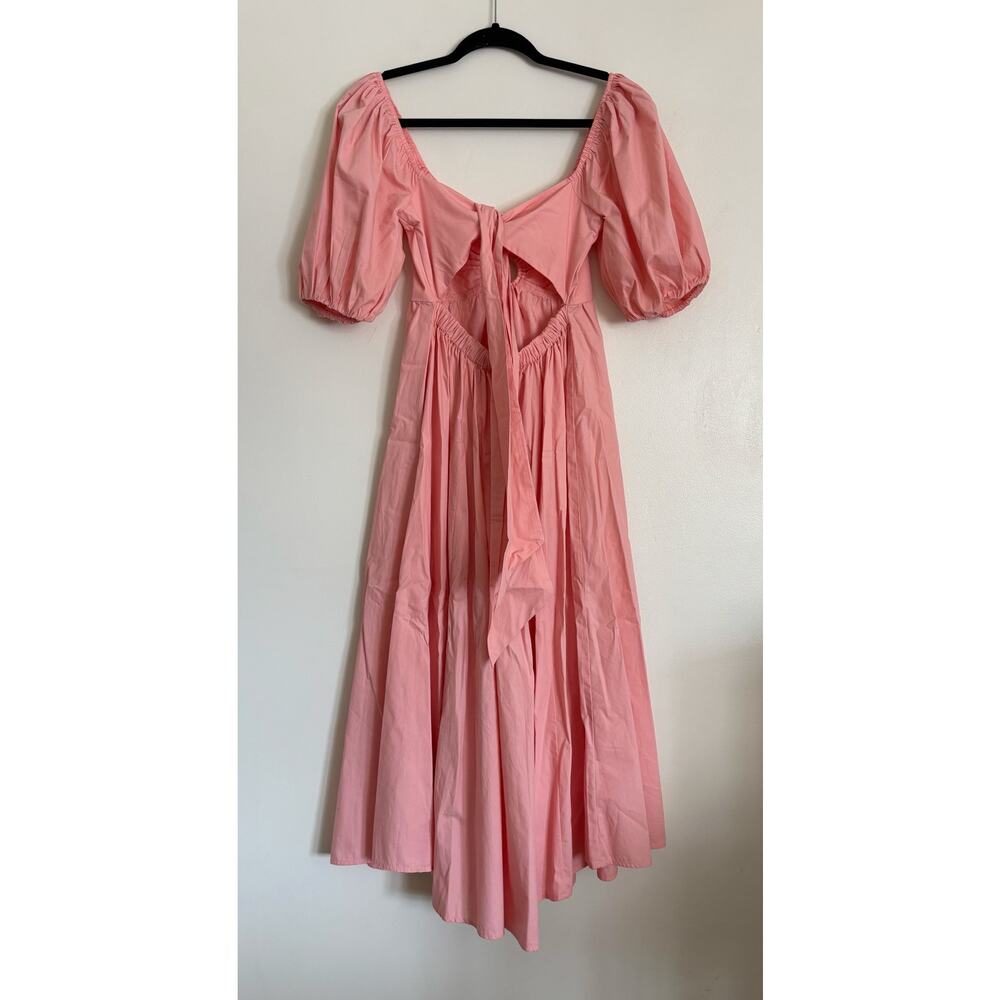 Pink Abercrombie O-Ring Puff Sleeve Midi Dress S - Picture 6 of 11